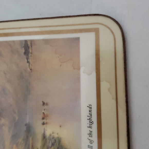 4 Vintage Pimpernel Scotland Drink Coasters and Scottish Cow Bottle Stopper - Picture 3 of 7